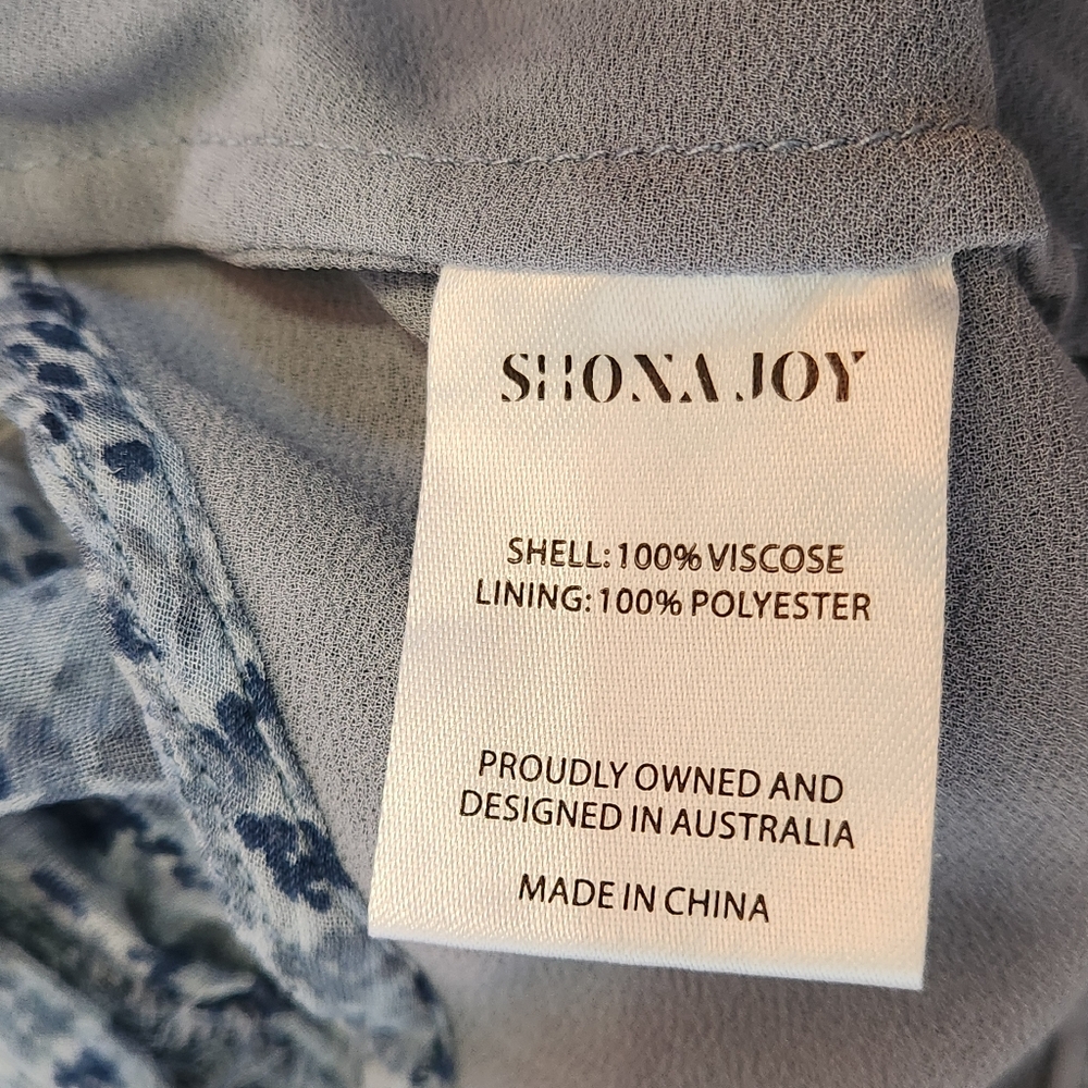 Shona Joy Francesca High Neck Balloon Sleeve Open Back Tie Crop Top Blouse 2 - Picture 13 of 16